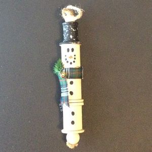 Adorable wooden Snowman Orn